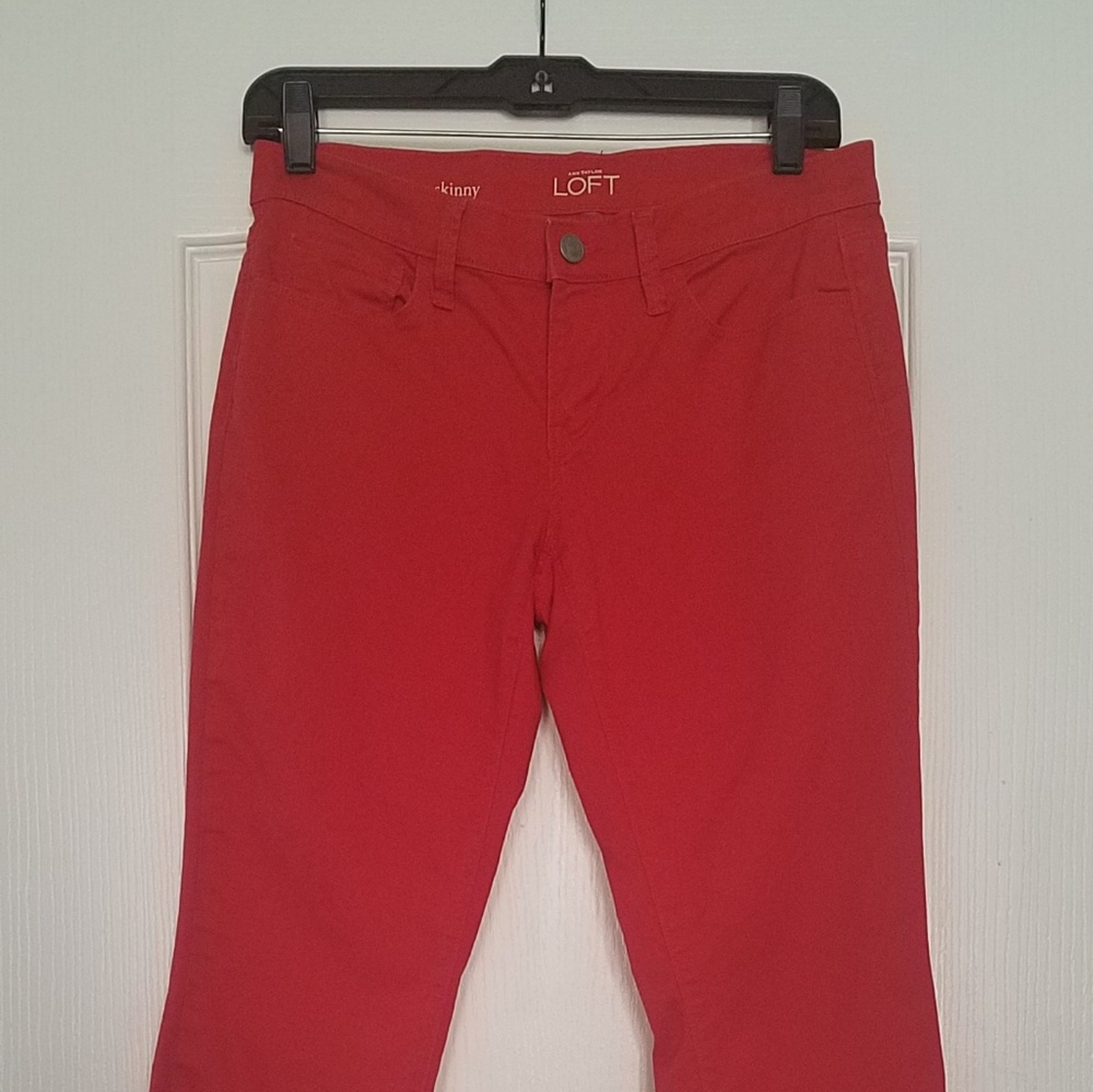 Ann Taylor LOFT Holiday Red Pants Size 2